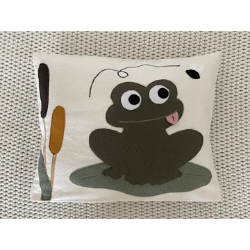 Béka mintás párna