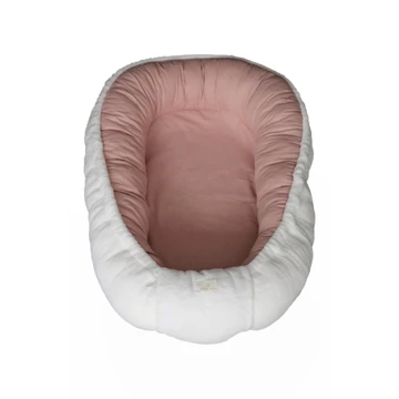 Babafészek - Fehér / Pasztell rózsaszín 